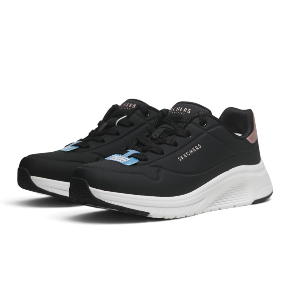 SKECHERS 休閒鞋 UNO LITE 2 白色 輕量 類皮革 女 190265BLK