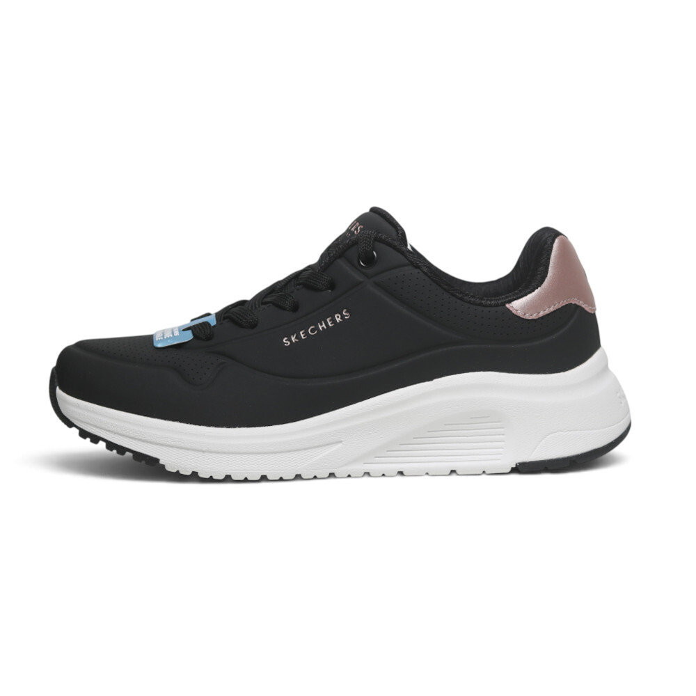 SKECHERS 休閒鞋 UNO LITE 2 白色 輕量 類皮革 女 190265BLK