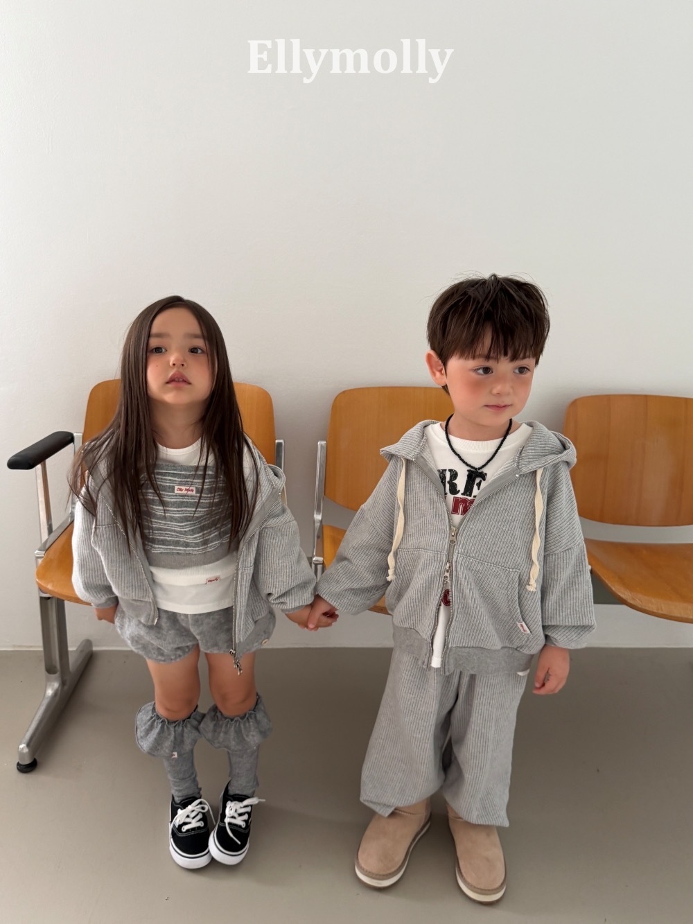 Ellymolly 直紋休閒褲 / 2色