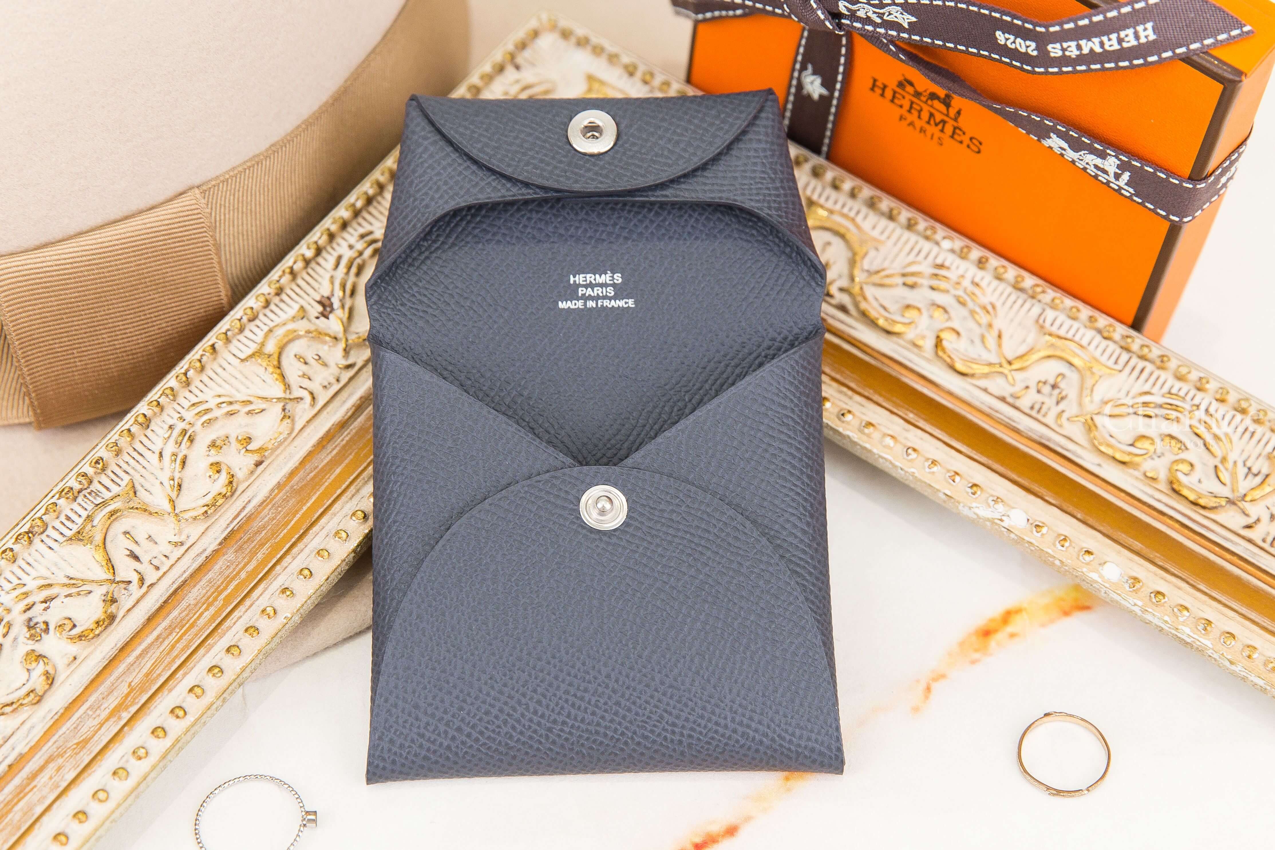 Hermès Bastia Change Purse 石板灰信封釦式零錢包-Charline Boutique 精品代購