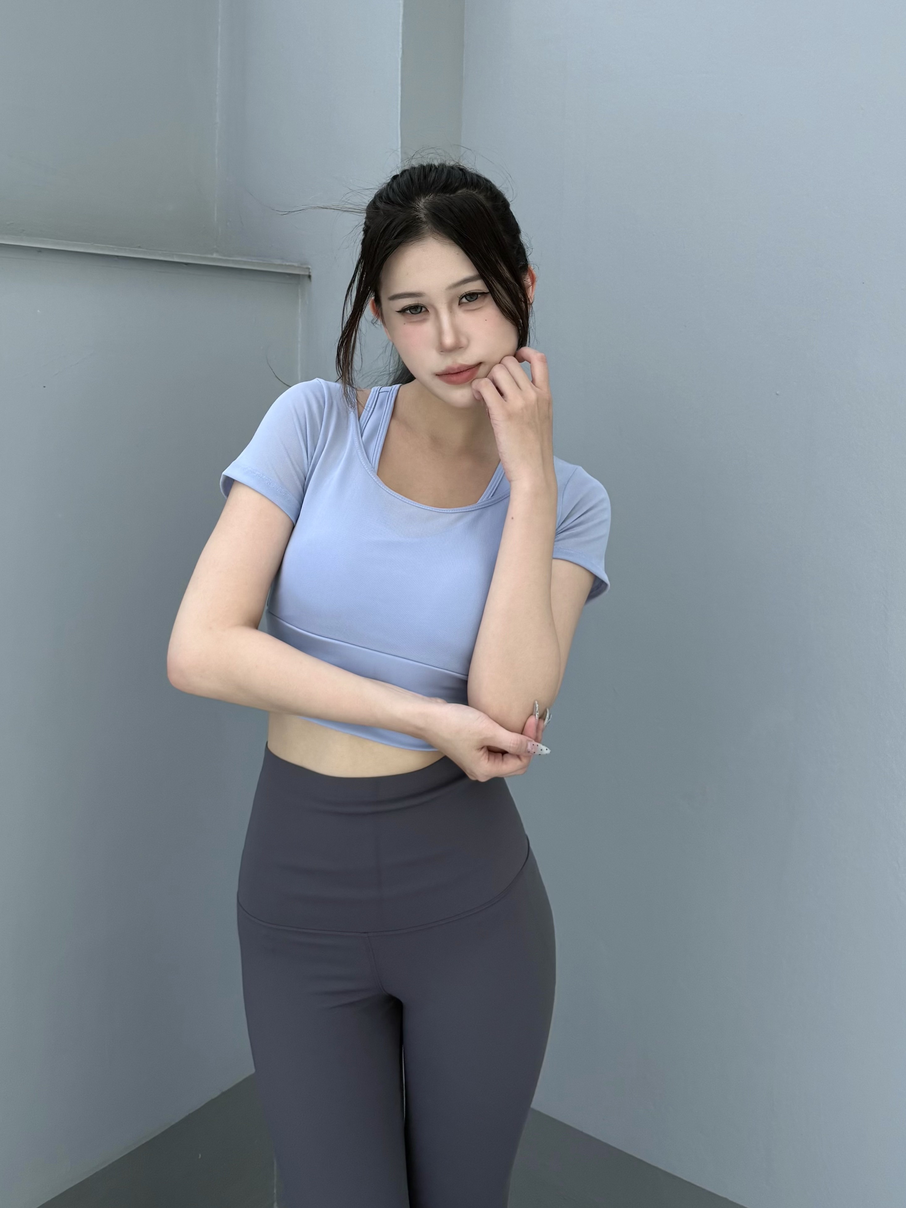 網紗兩件式短版BRA TOP