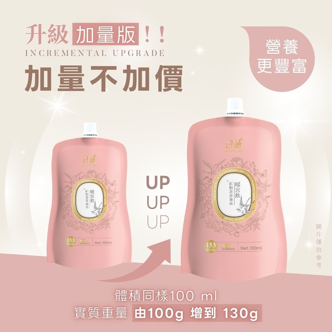 白燕 紅粉菲菲養血暖宮飲 (100ml) (姨媽前+姨媽中+日常補) (1個月套餐-28包)