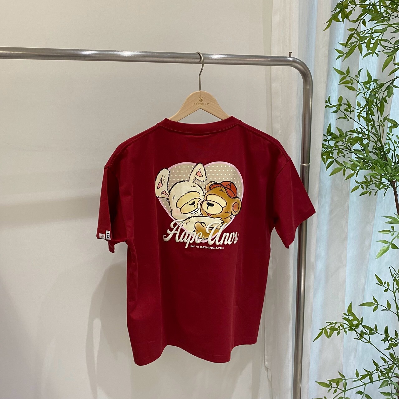 Aape 心形卡通印花短 T W1894XXQ