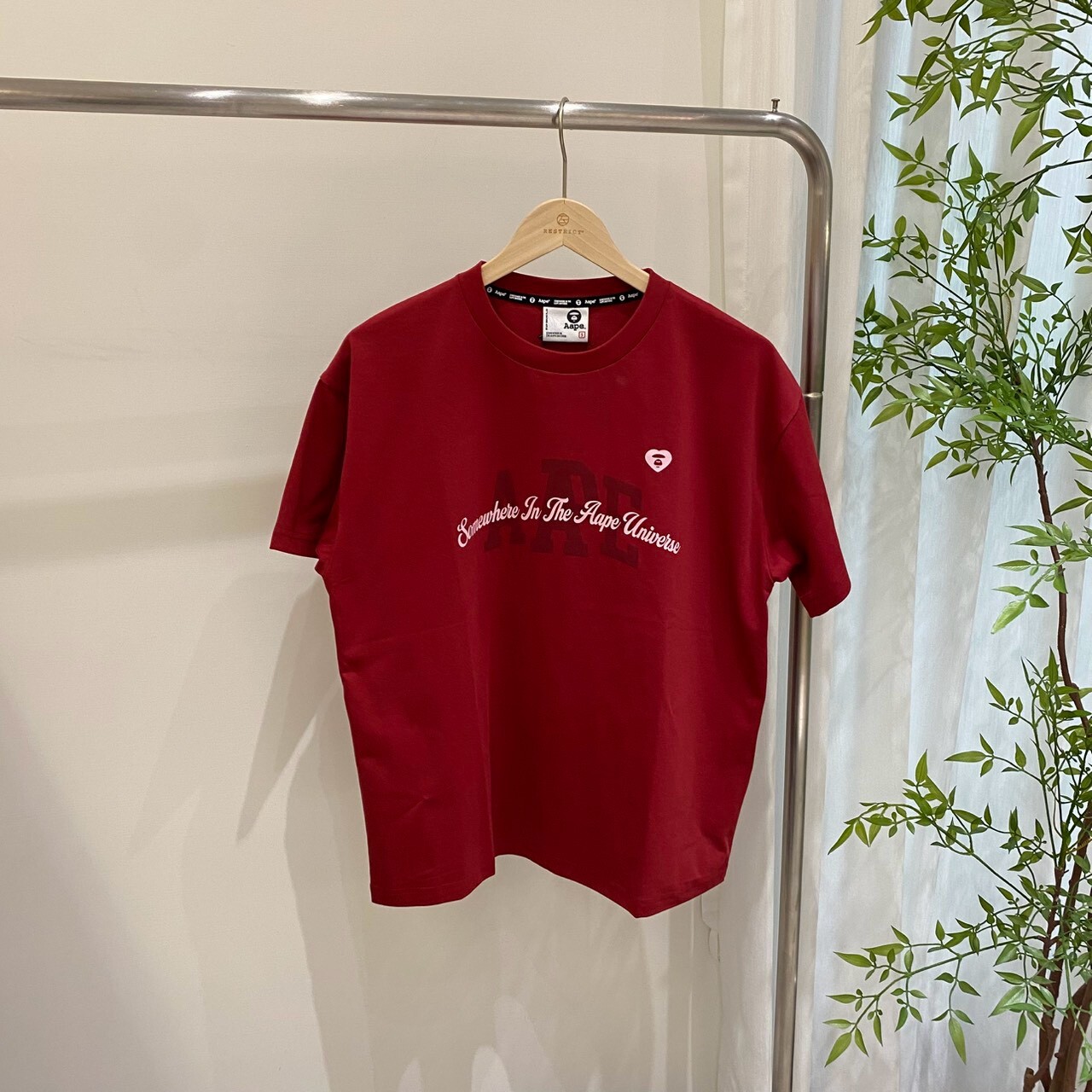 Aape 心形卡通印花短 T W1894XXQ