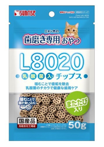 [$100/4] 日本直送 Sunrise L8020潔齒零食 乳酸菌  貓用 50g
