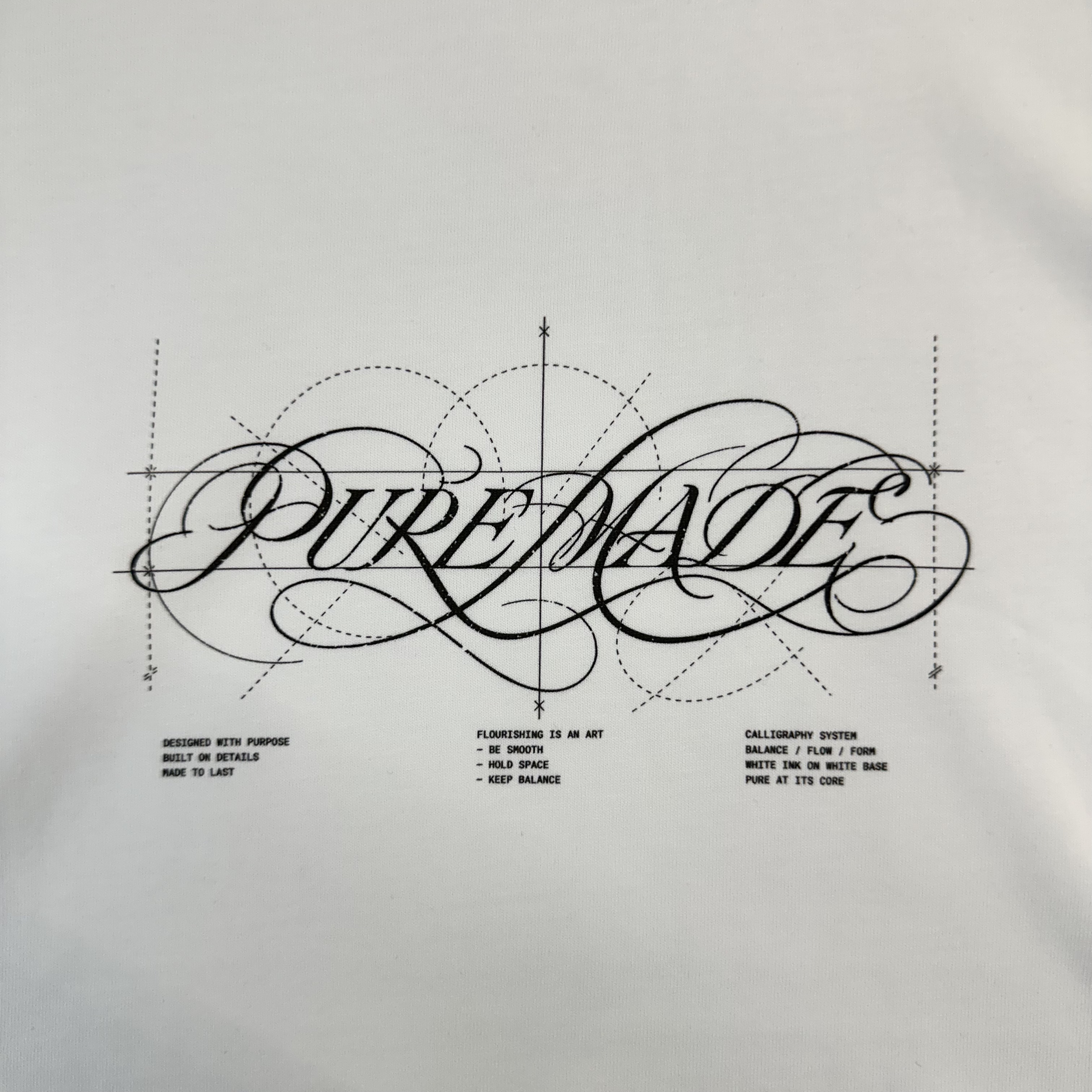 PURE字體工藝收藏誌短T