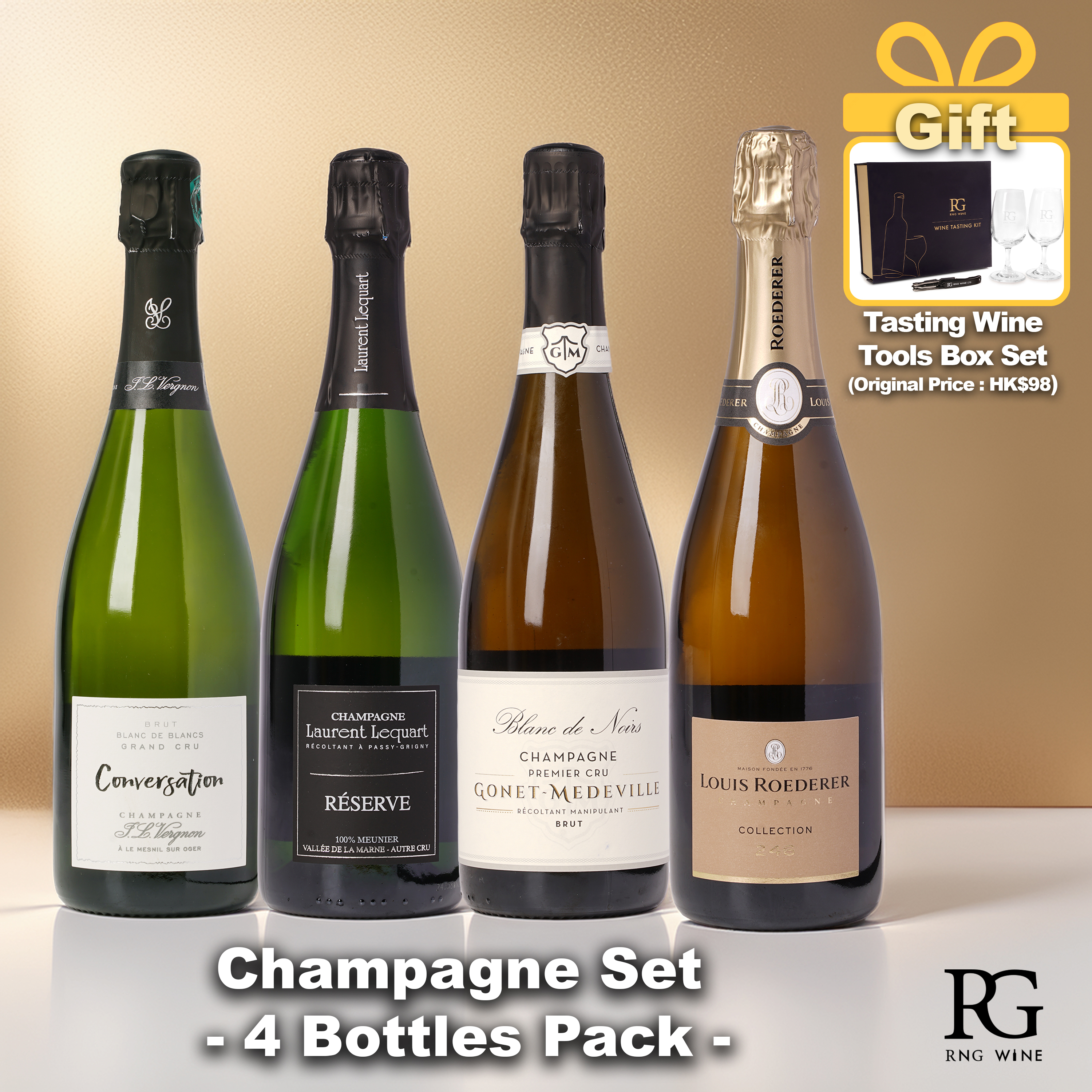 Champagne Set - 4 Bottles Pack