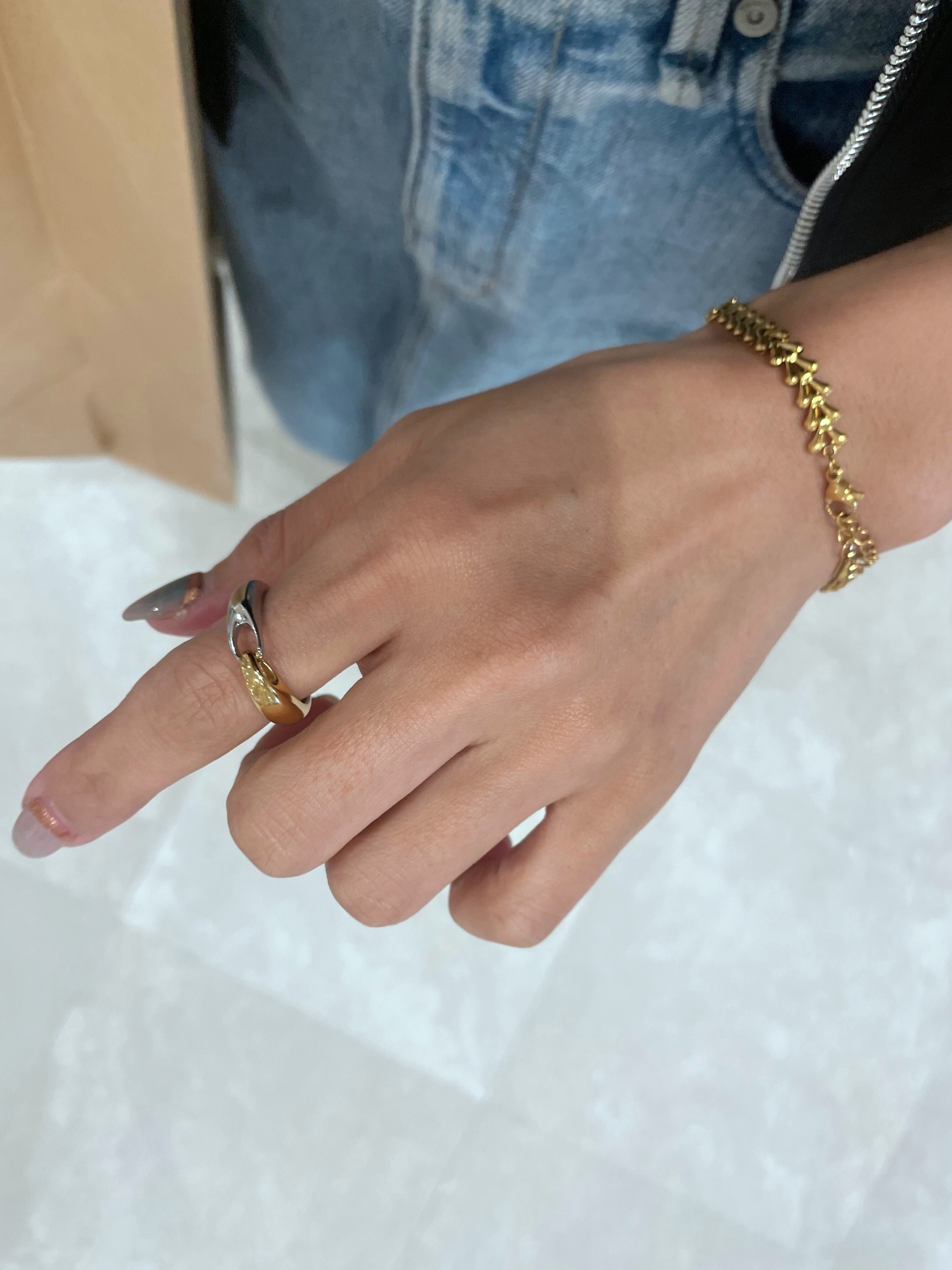 leaf chain bracelet