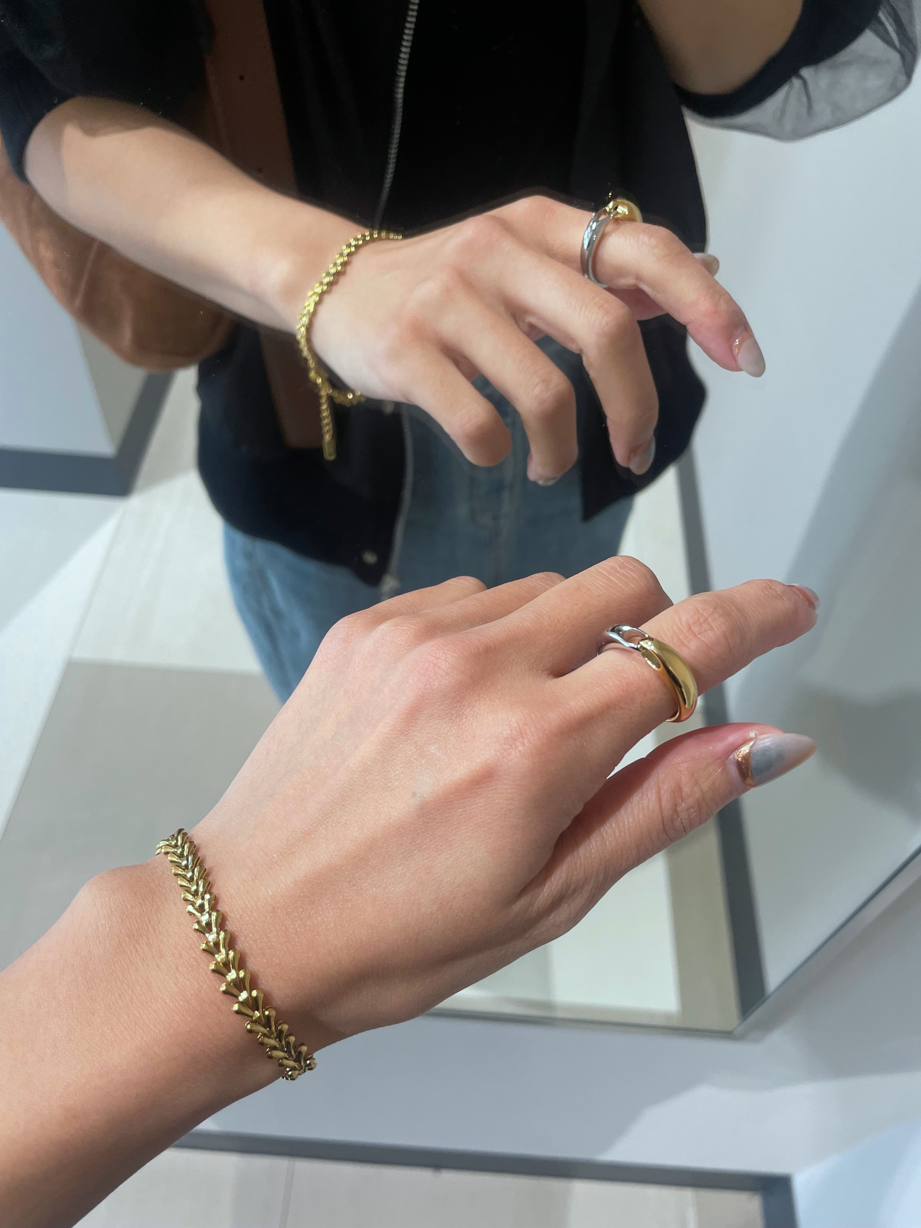 leaf chain bracelet