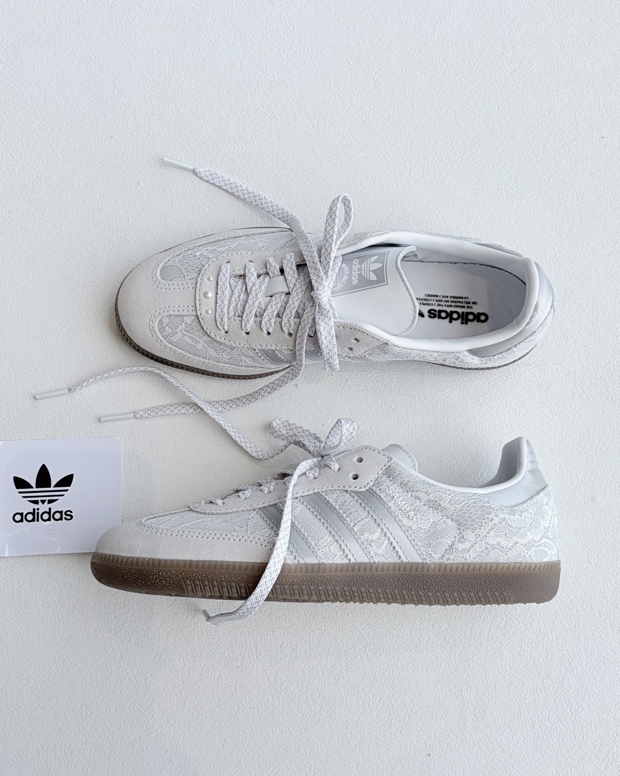 ADIDAS SAMBA OG 蕾絲灰銀 灰白 淺灰 焦糖底 復古 德訓鞋 女鞋 KH7841 / 預購