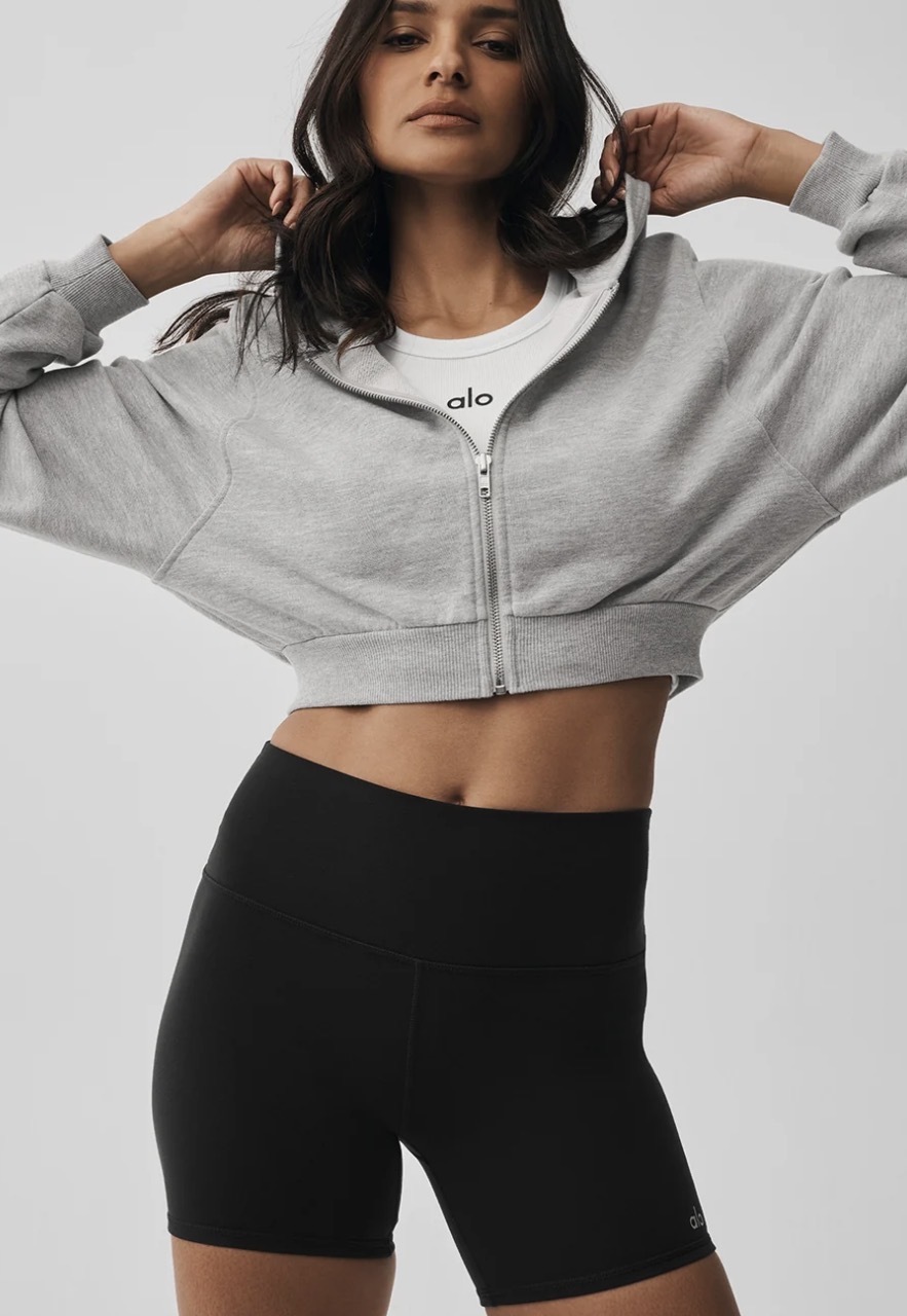 【5色入】 Alo Yoga Sweet Escape Zip Up Hoodie 甜美拉鏈連帽短版衛衣外套