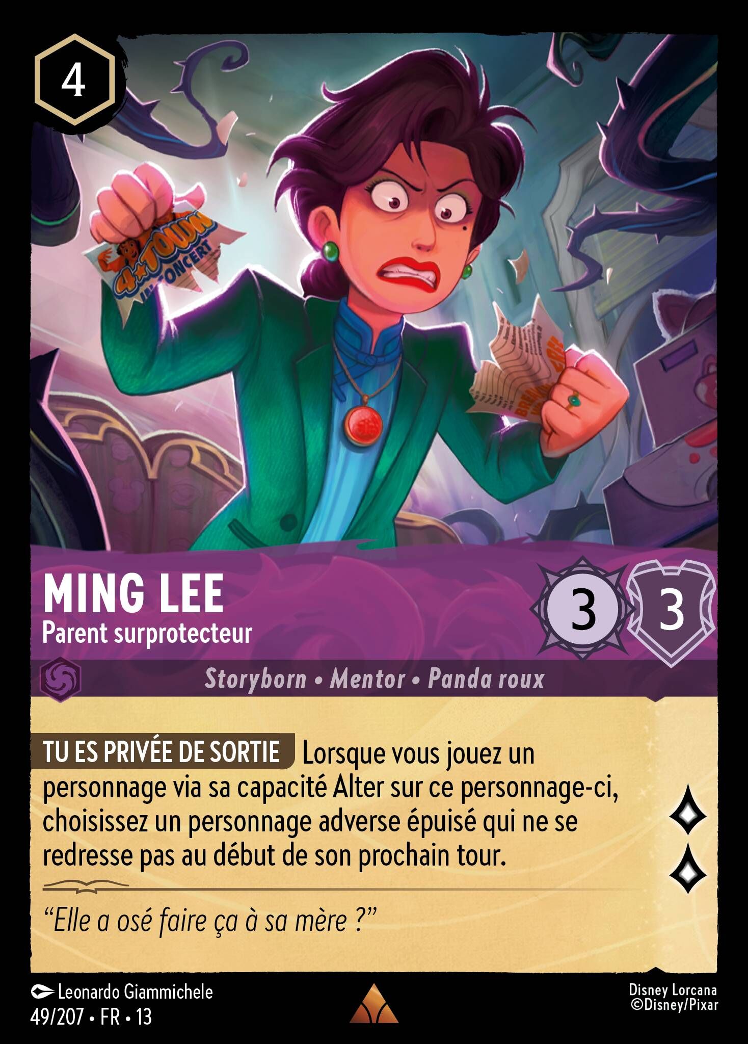 Attack of the Vine! - 49/207 Ming Lee - Overprotective Parent R