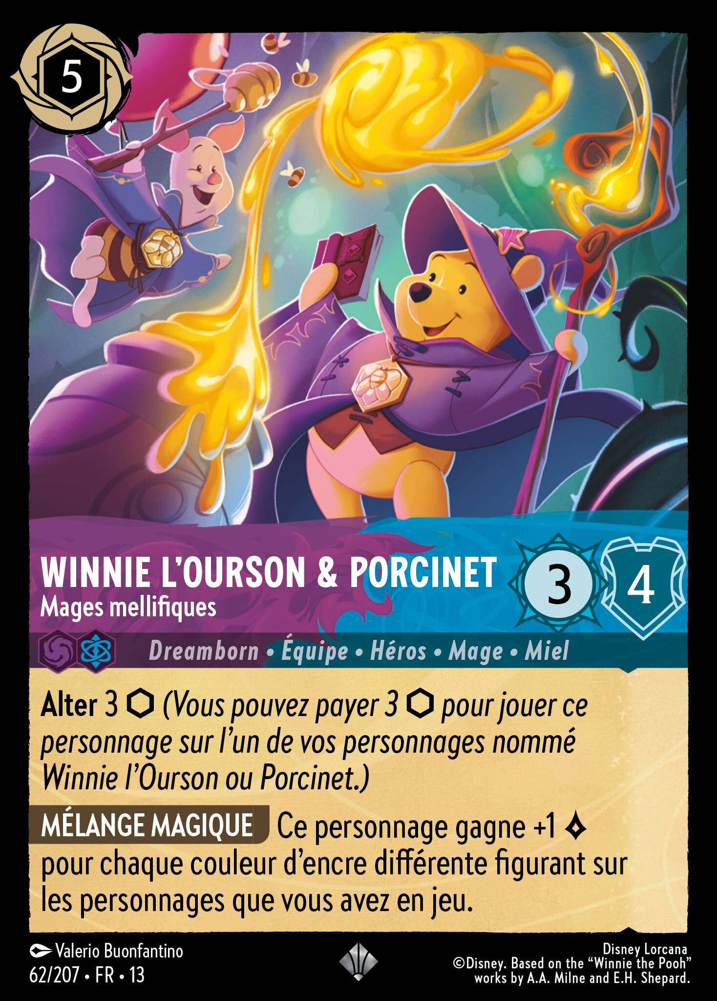 Attack of the Vine! - 62/207 Winnie the Pooh & Piglet - Hunny Mages SR