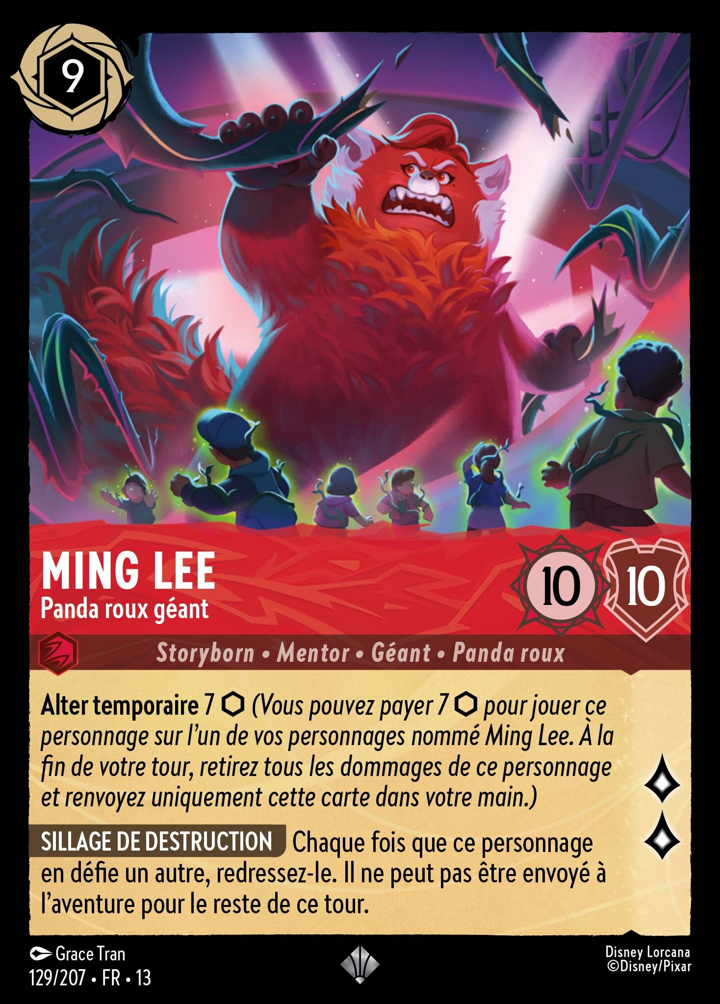 Attack of the Vine! - 129/207 Ming Lee - Giant Red Panda SR