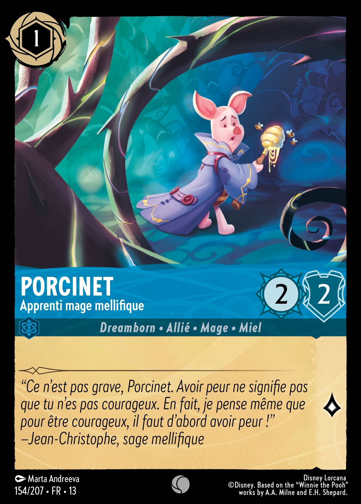 Attack of the Vine! - 154/207 Piglet - Hunny Mage Apprentice C