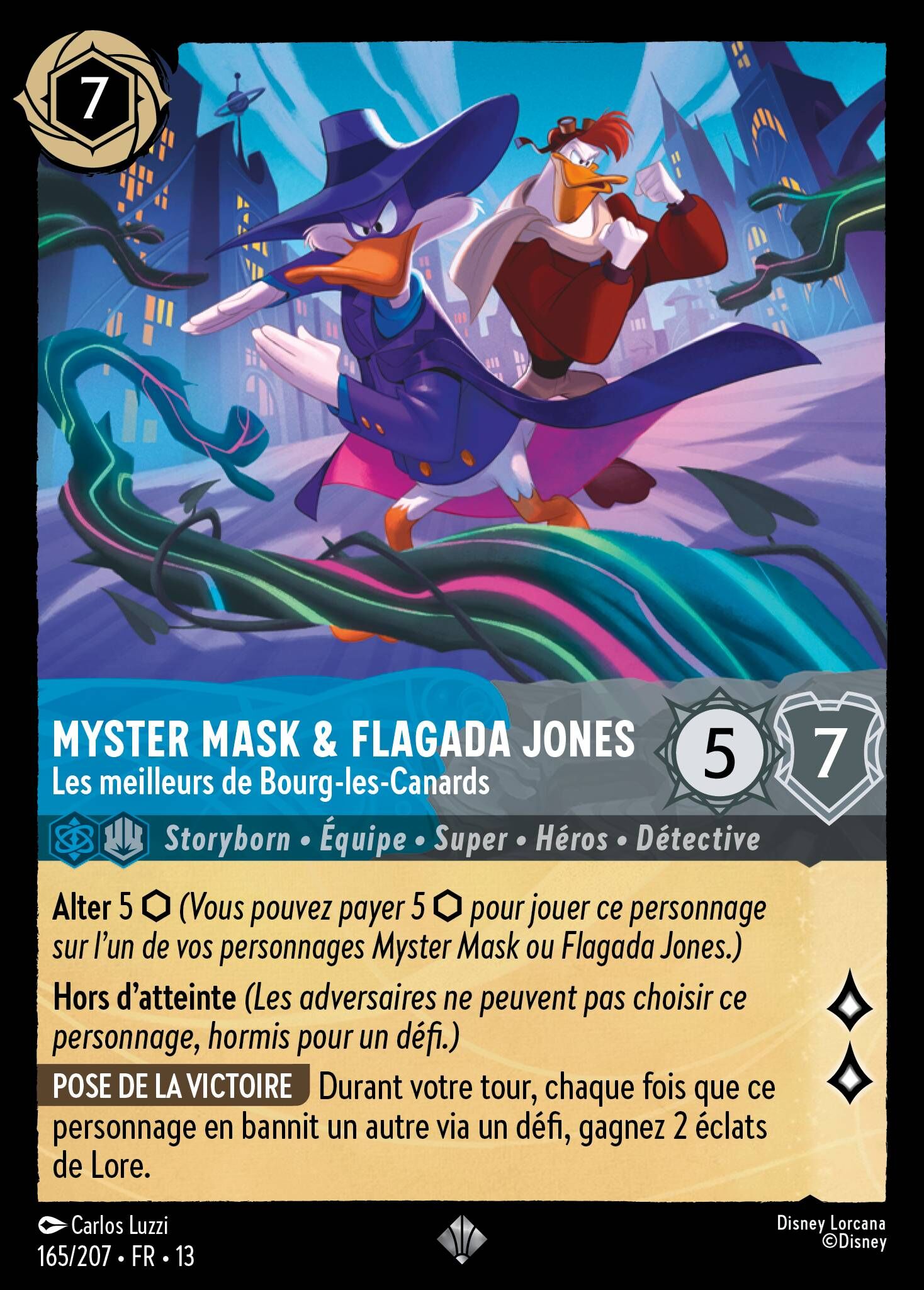Attack of the Vine! - 165/207 Darkwing Duck & Launchpad - St. Canard's Finest SR