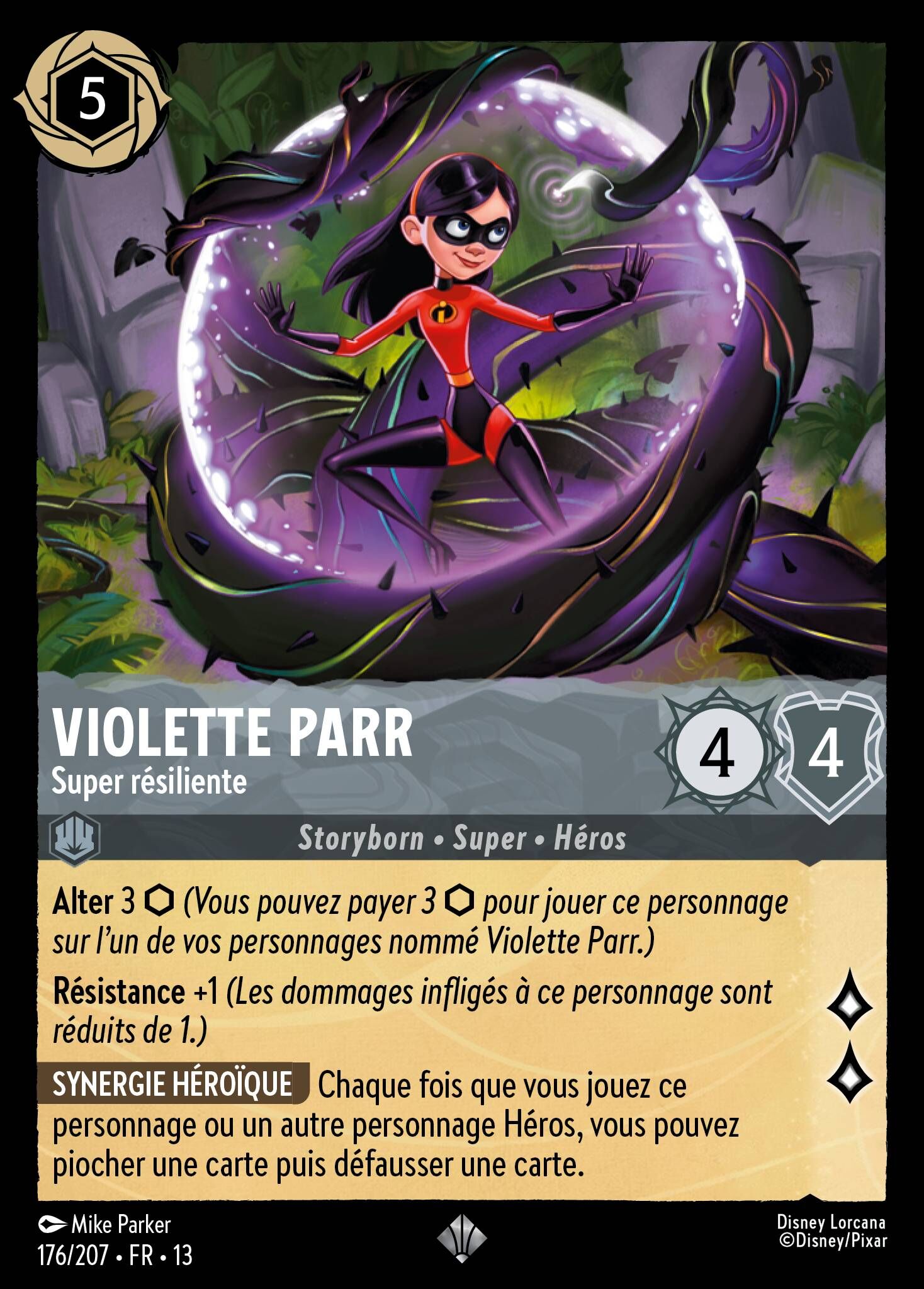 Attack of the Vine! - 176/207 Violet Parr - Super Resilient SR