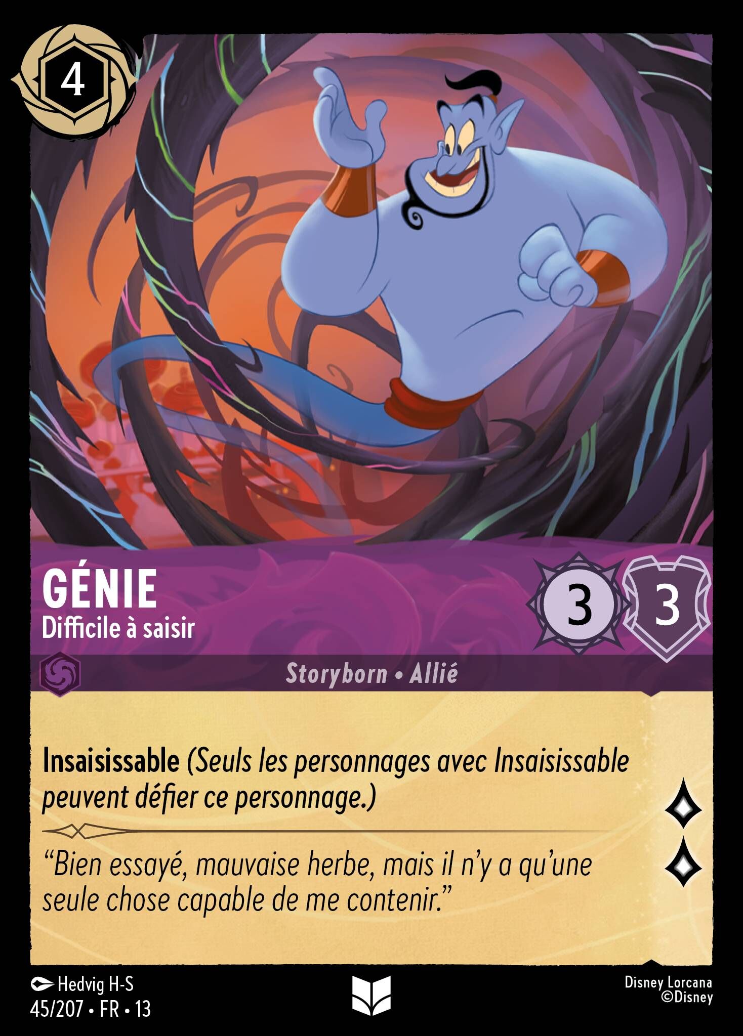 Attack of the Vine! - 45/207 Genie - Hard to Grasp (Foil) UC