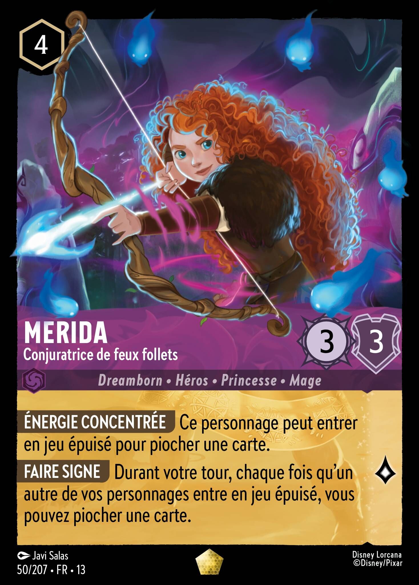 Attack of the Vine! - 50/207 Merida - Wisp Conjurer (Foil) L
