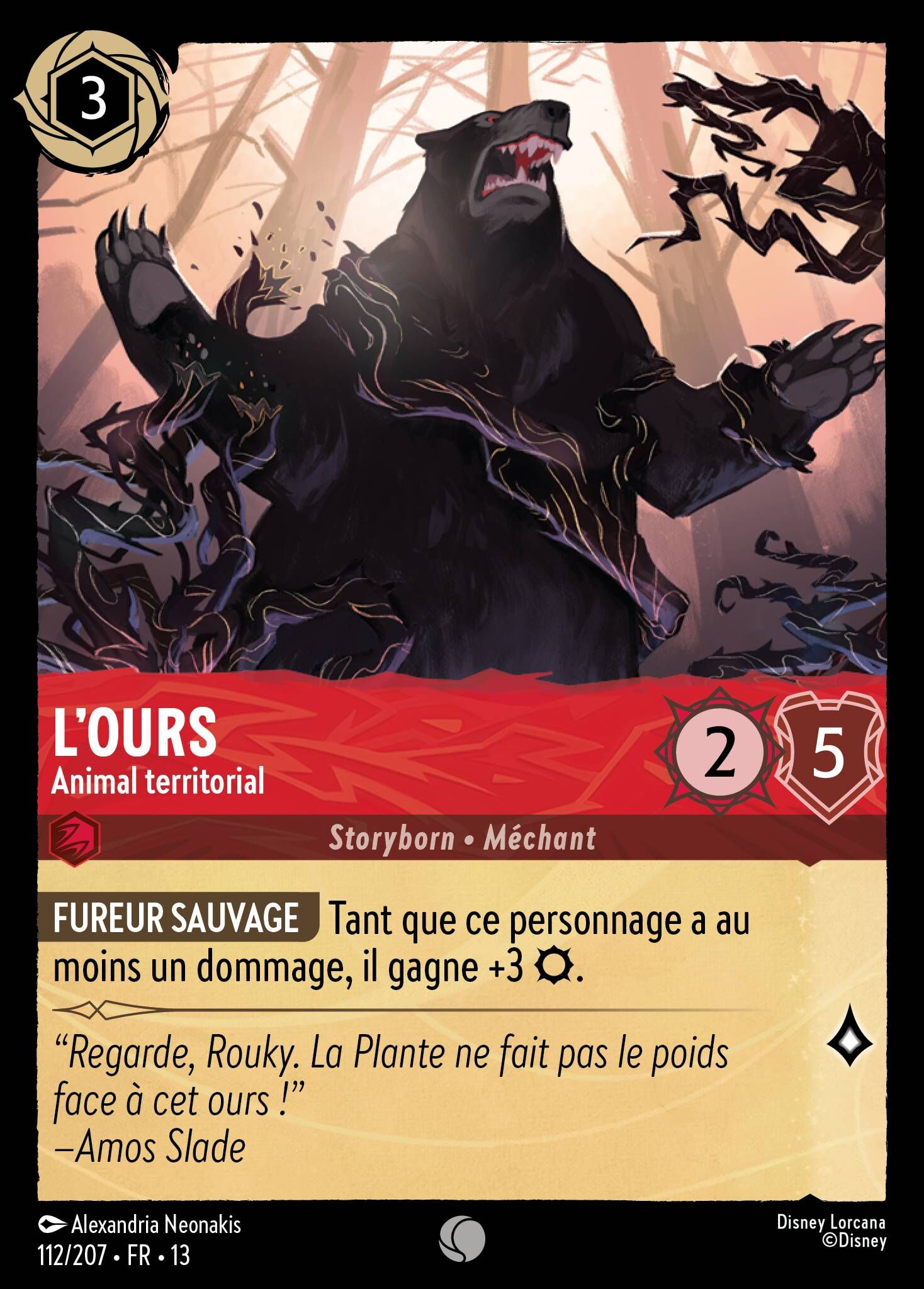Attack of the Vine! - 112/207 The Bear - Territorial Animal (Foil) C