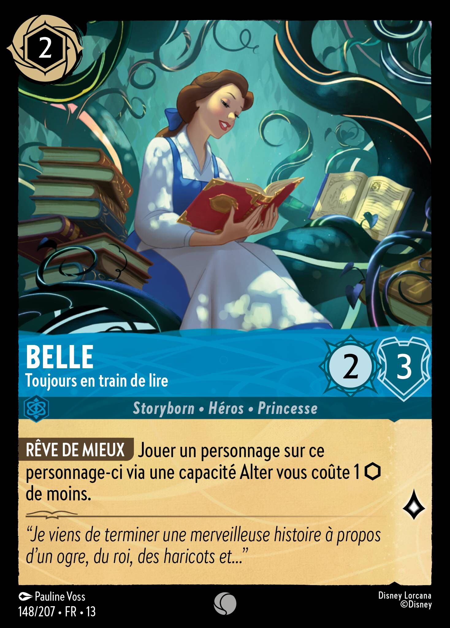 Attack of the Vine! - 148/207 Belle - Always Reading (Foil) C