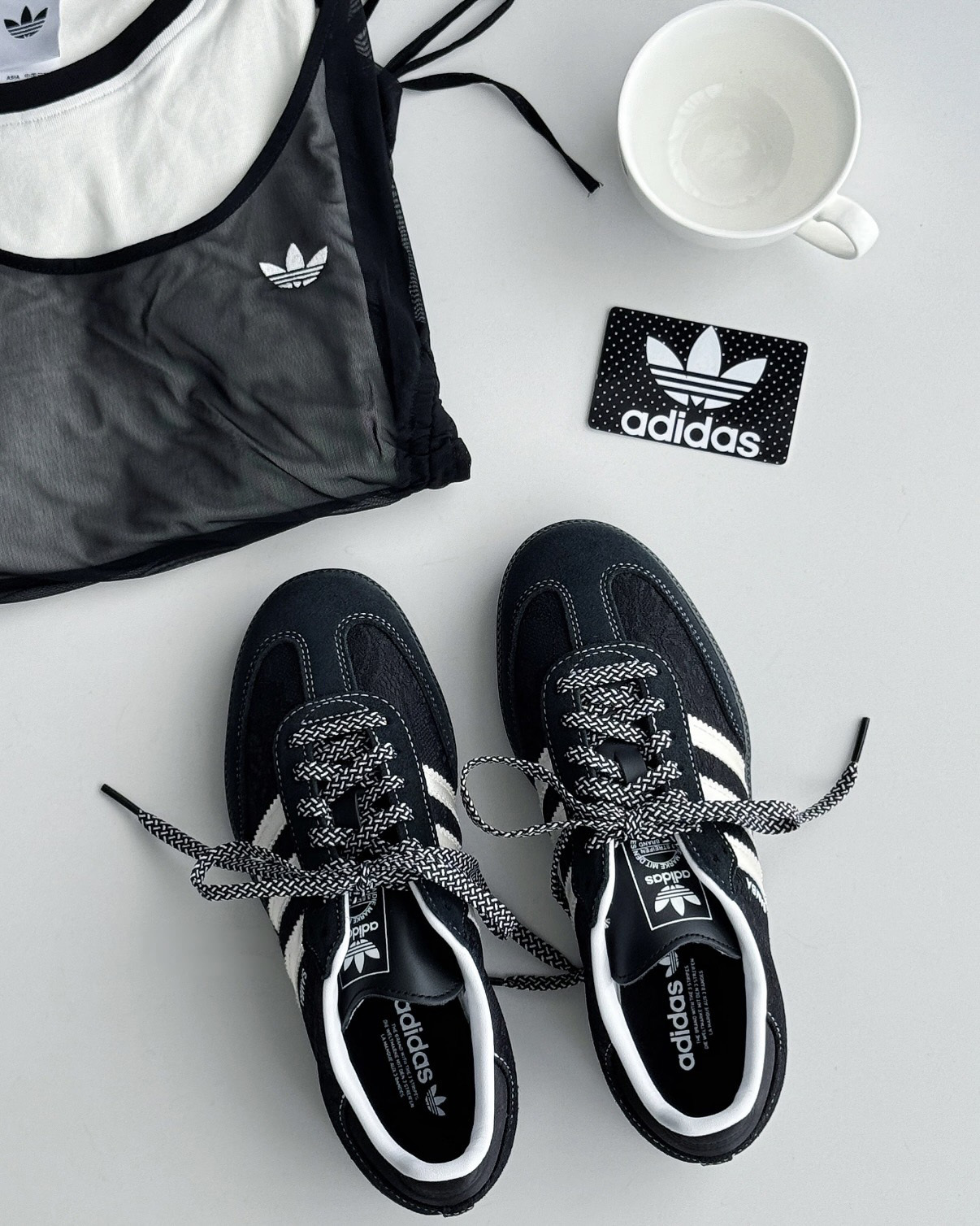 ADIDAS SAMBA OG 蕾絲黑奶油 黑色 米白 復古 德訓鞋 女鞋 KH7842 / 預購