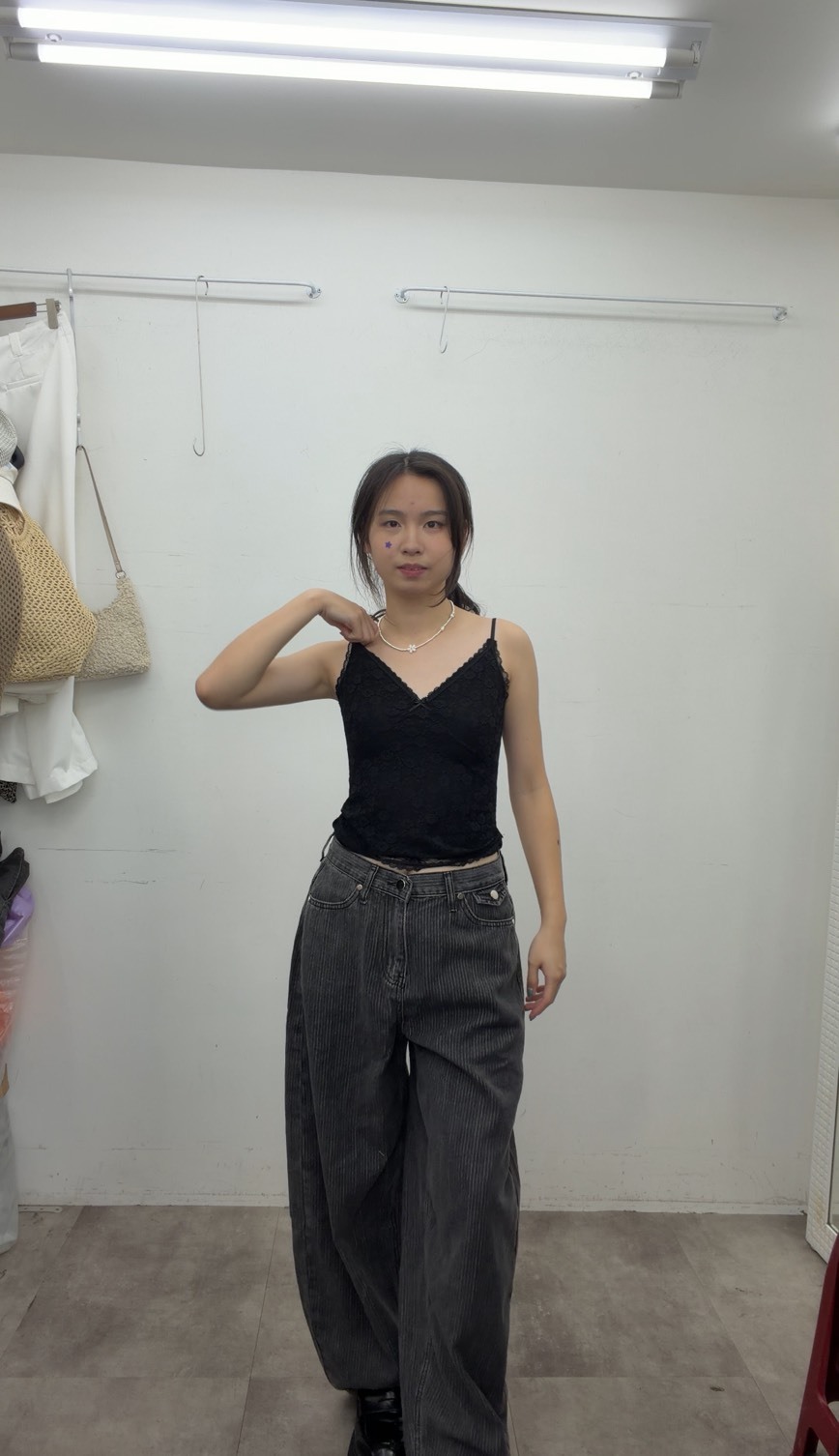 小個子可以!!!線條酷頭腰帶感彎刀褲