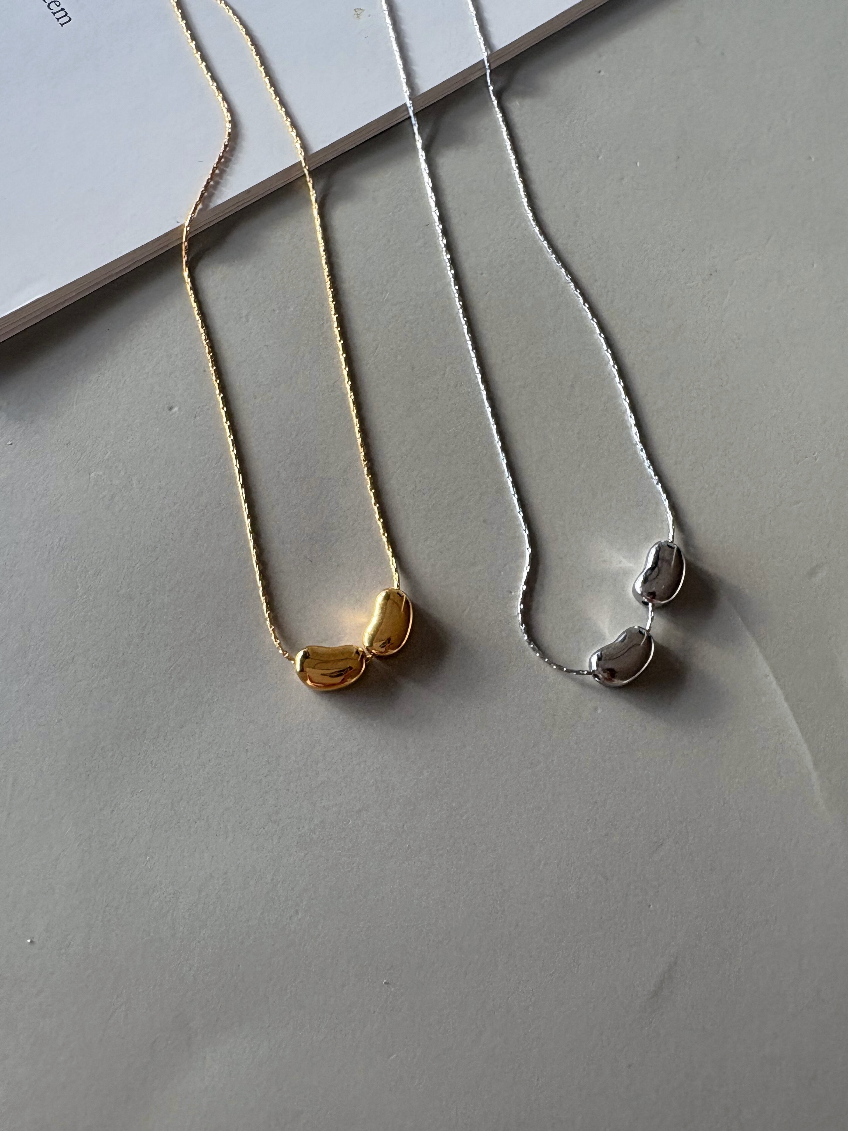 twin pebble necklace