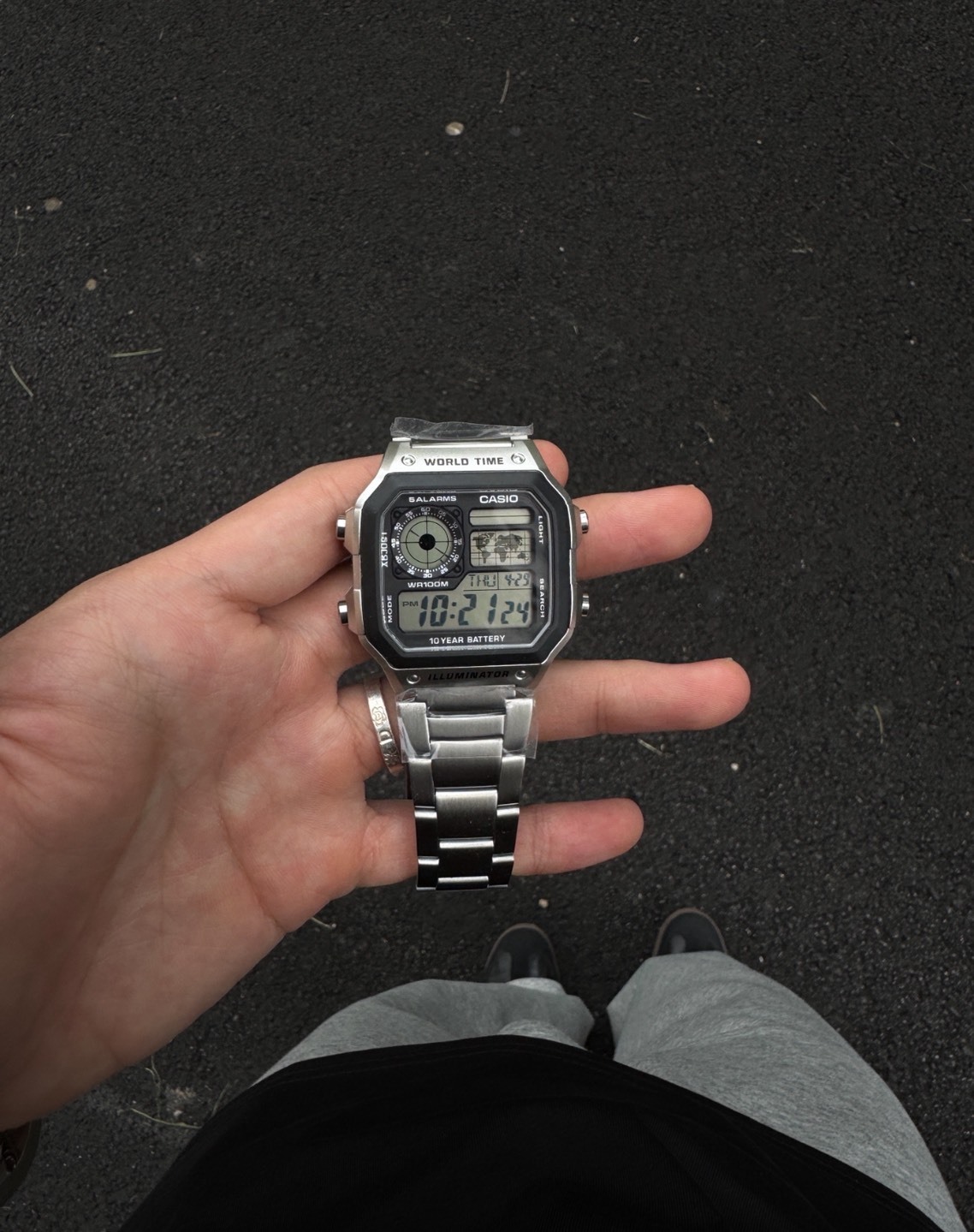 【APAIR】預購 CASIO VINTAGE系列 卡西歐 方塊錶 復古防水 石英機芯 不銹鋼錶帶 黑錶盤 AE-1200WHD-1A