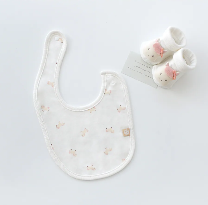 【BABY & I】Korea Seasons Cotton Bib (Girl Horse Pattern)