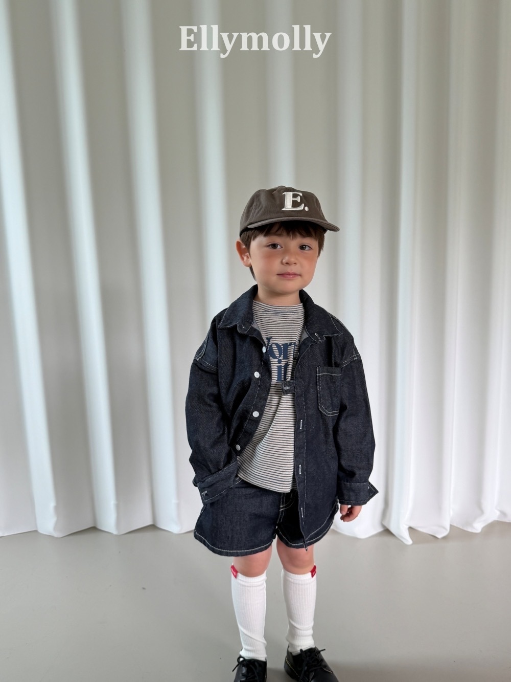 Ellymolly 不褪色丹寧襯衫