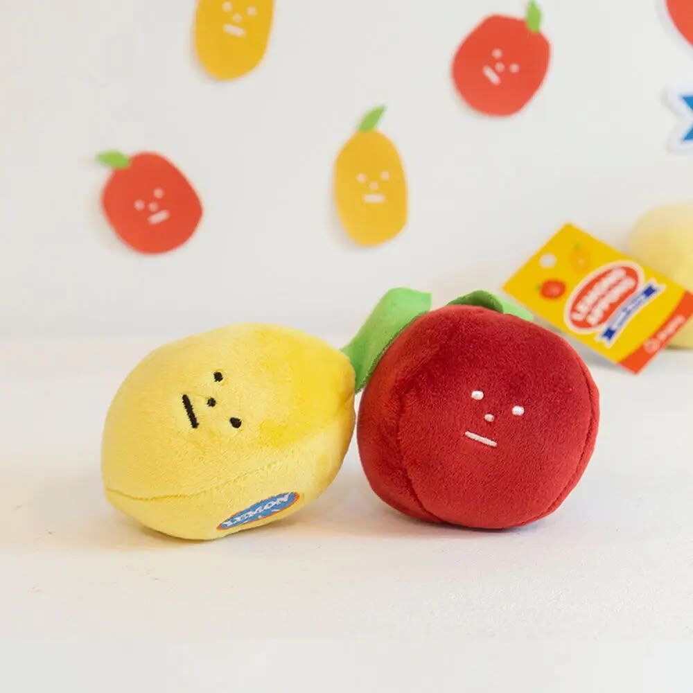 Ding Dog 檸檬蘋果狗玩具 Lemon and apple toy set (6.5x6.5cm) (檸檬蘋果各1隻)