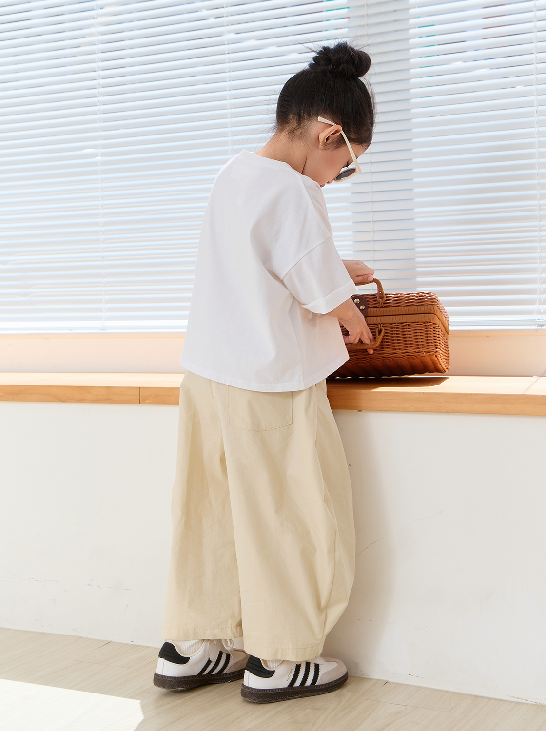 立體輪廓感彎刀長褲【童裝】【親子裝】