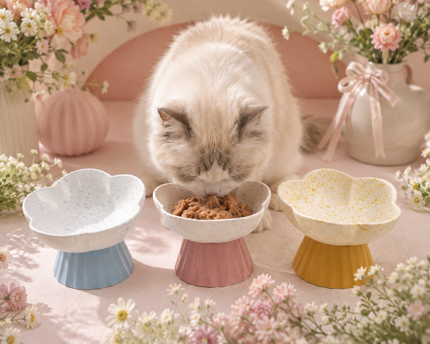 HOCC FLOWER SPECKLED CERAMIC BOWL