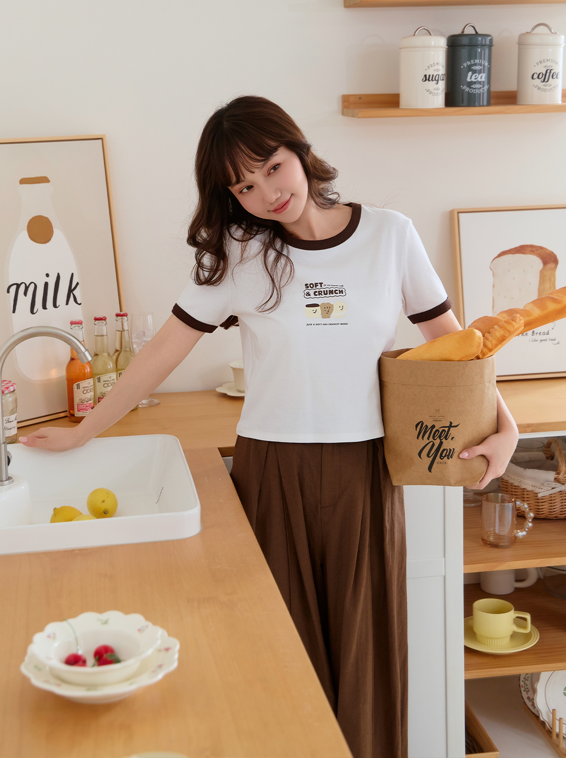 【期間限定】五分糖美式包裝撞色TEE