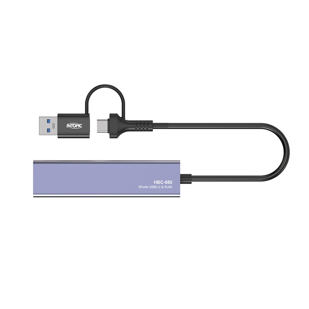 USB3.2&RJ45鋁合金集線器 HBC-685