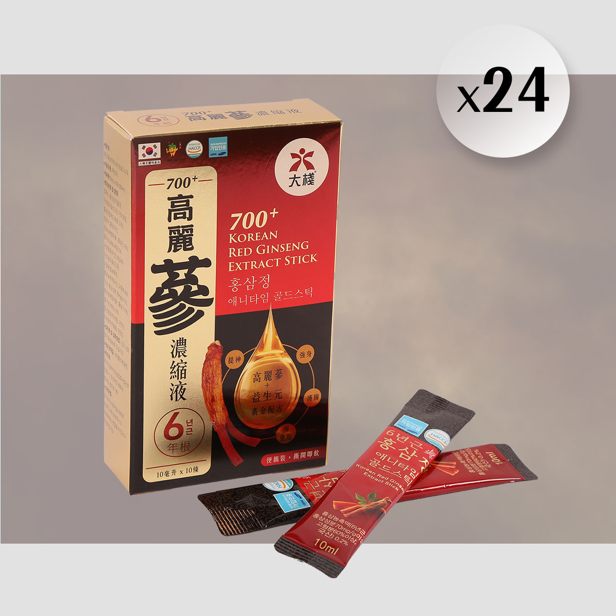 24 X 韓國6年根高麗參濃縮液