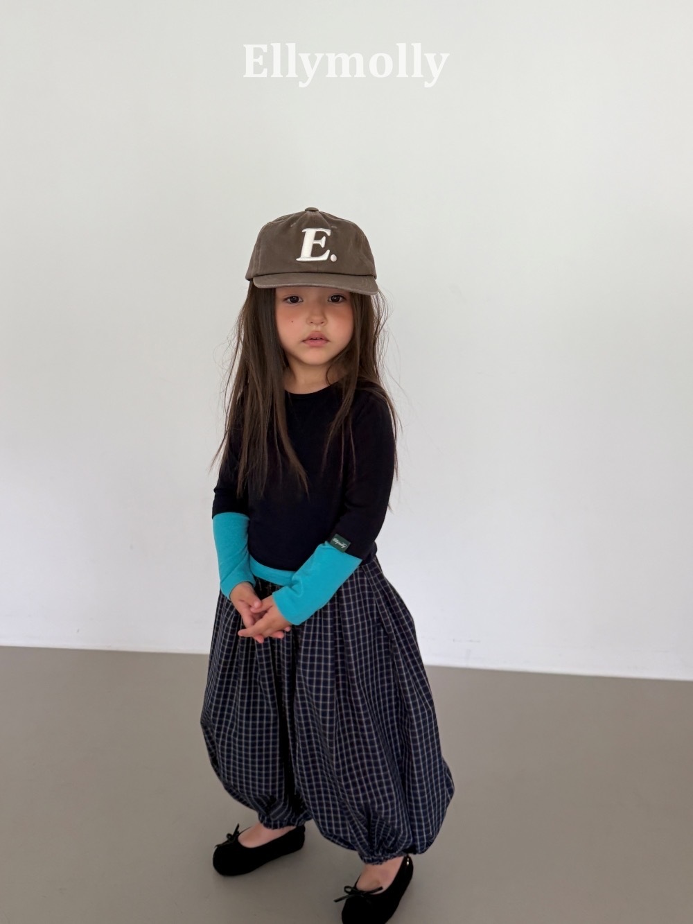 Ellymolly 撞色假兩件 tee / 2色
