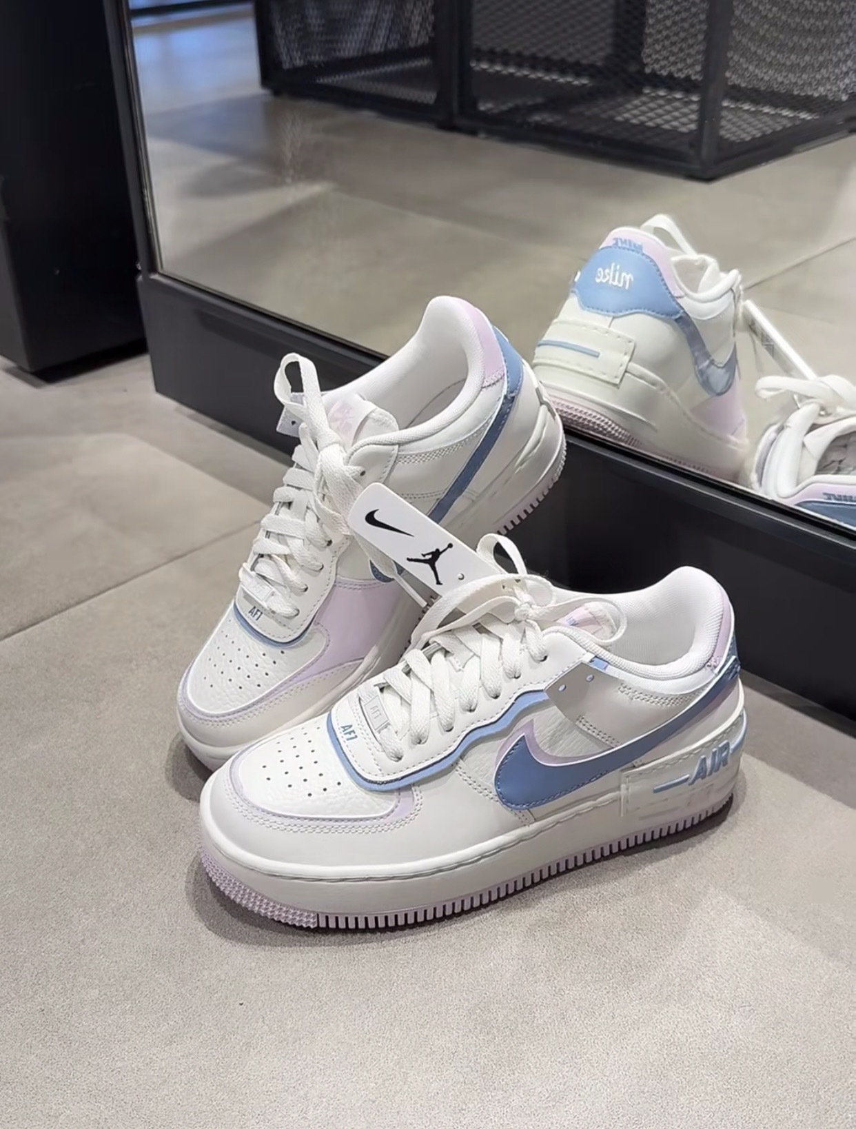 【預訂】 NIKE AIR FORCE 1 SHADOW 奶油白藍紫-WOMEN