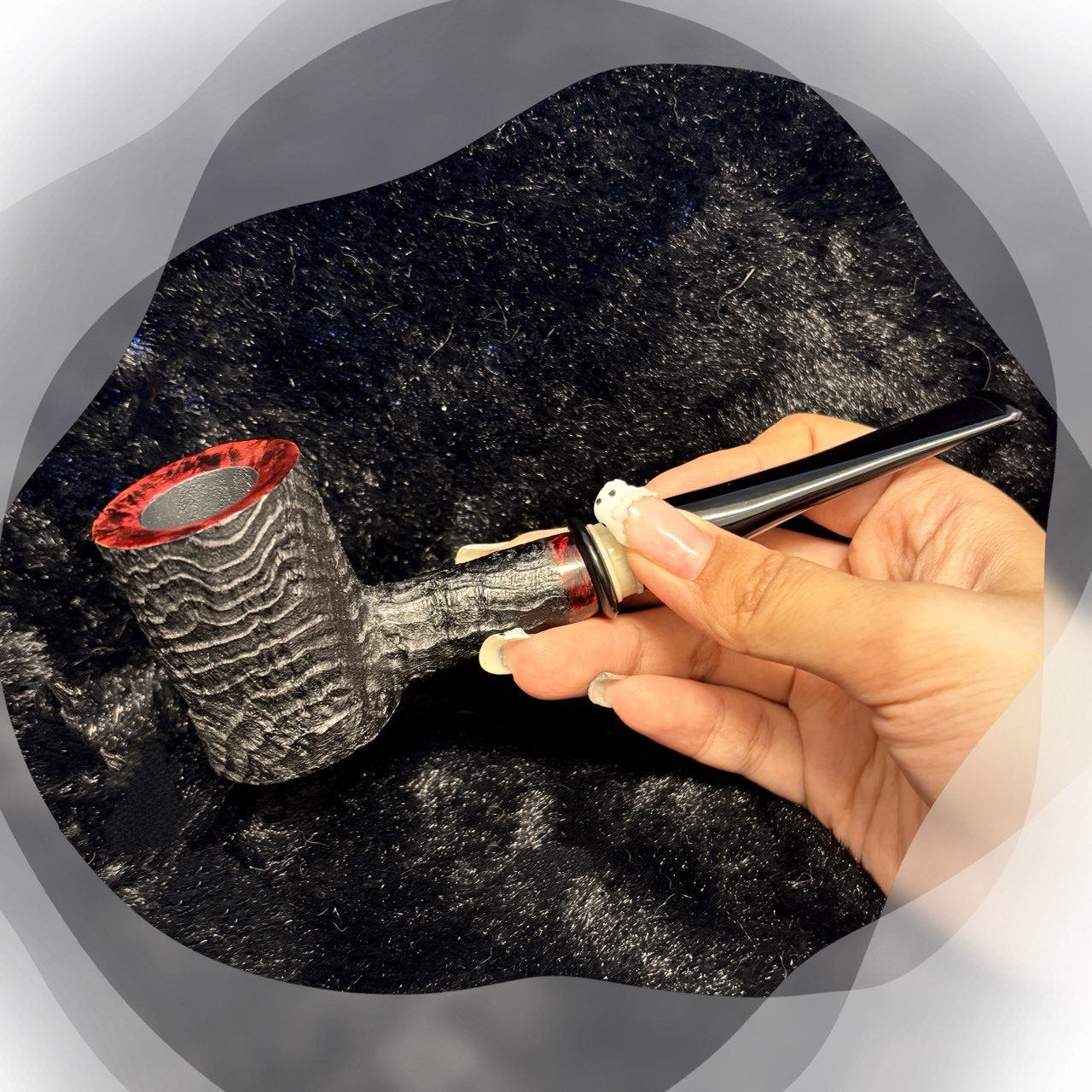 【石楠木手工煙斗】熔岩槌 直斗｜天然實木・匠人工藝｜沉穩奢華 附煙斗袋＋濾芯＋濾網 (木)