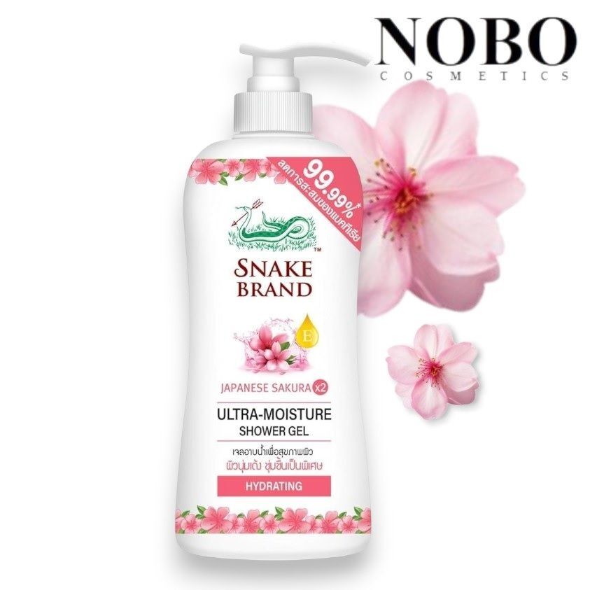 Snake Brand Japanese Sakura Ultra-Moisture Hydrating Shower Gel 450ml(Parallel Imported)