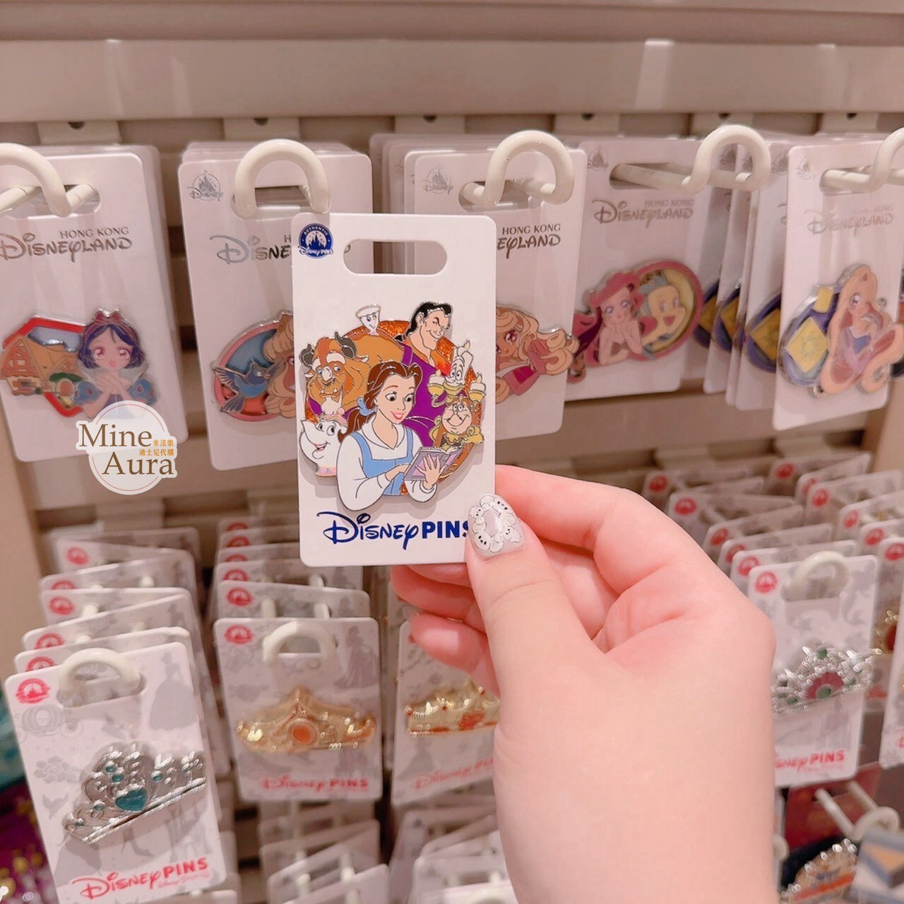 美女與野獸 Beauty and the Beast 經典角色 集合 造型 徽章 PIN -香港迪士尼樂園