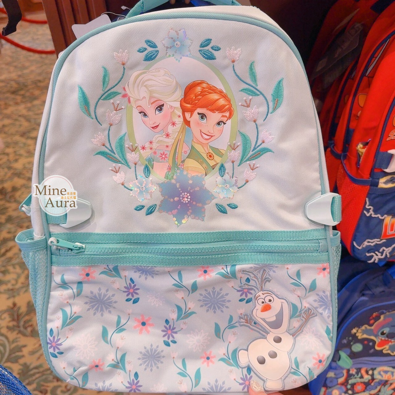 艾莎 Elsa 安娜Anna 雪寶 Olaf 圖案 兒童 書包 後背包 冰雪奇緣 Frozen -香港迪士尼樂園