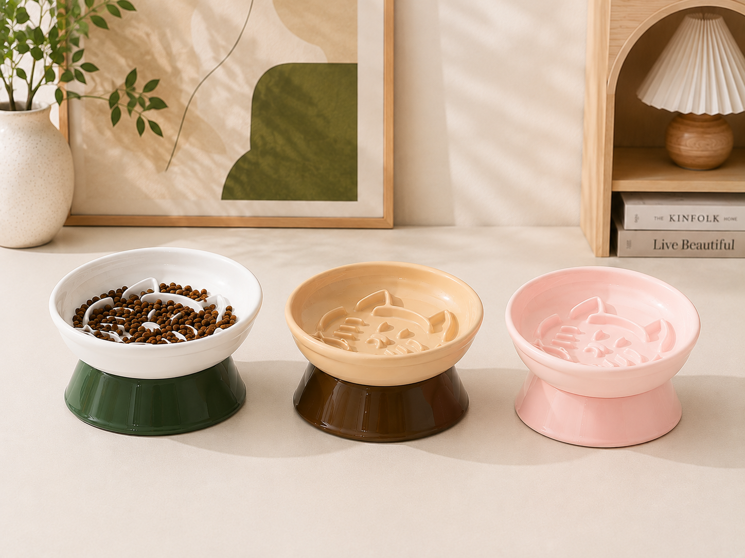 HOCC TRUMPET-SHAPED ELEVATED SLOW FEED PET BOWL
