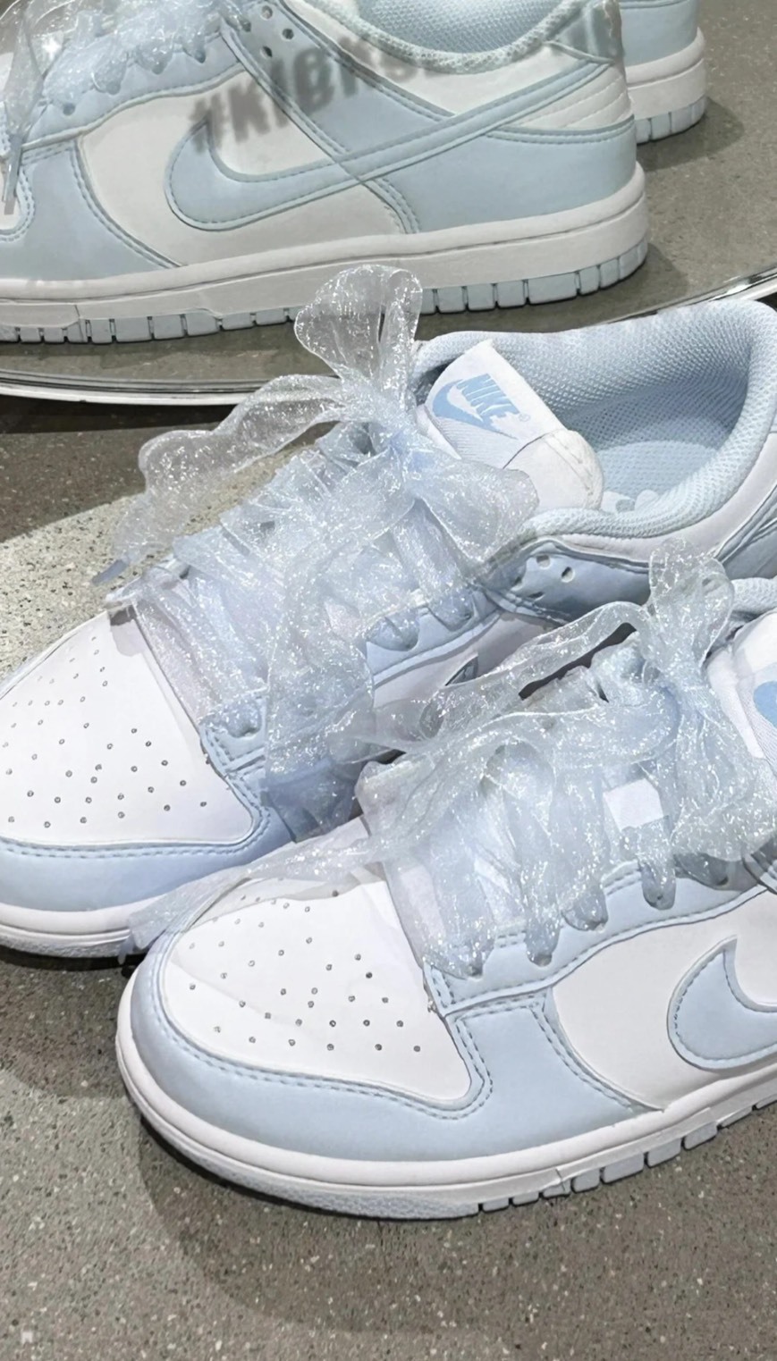Nike Dunk Low Next Nature 絲綢緞帶 碎冰川藍 淺藍 女款 IB7311100