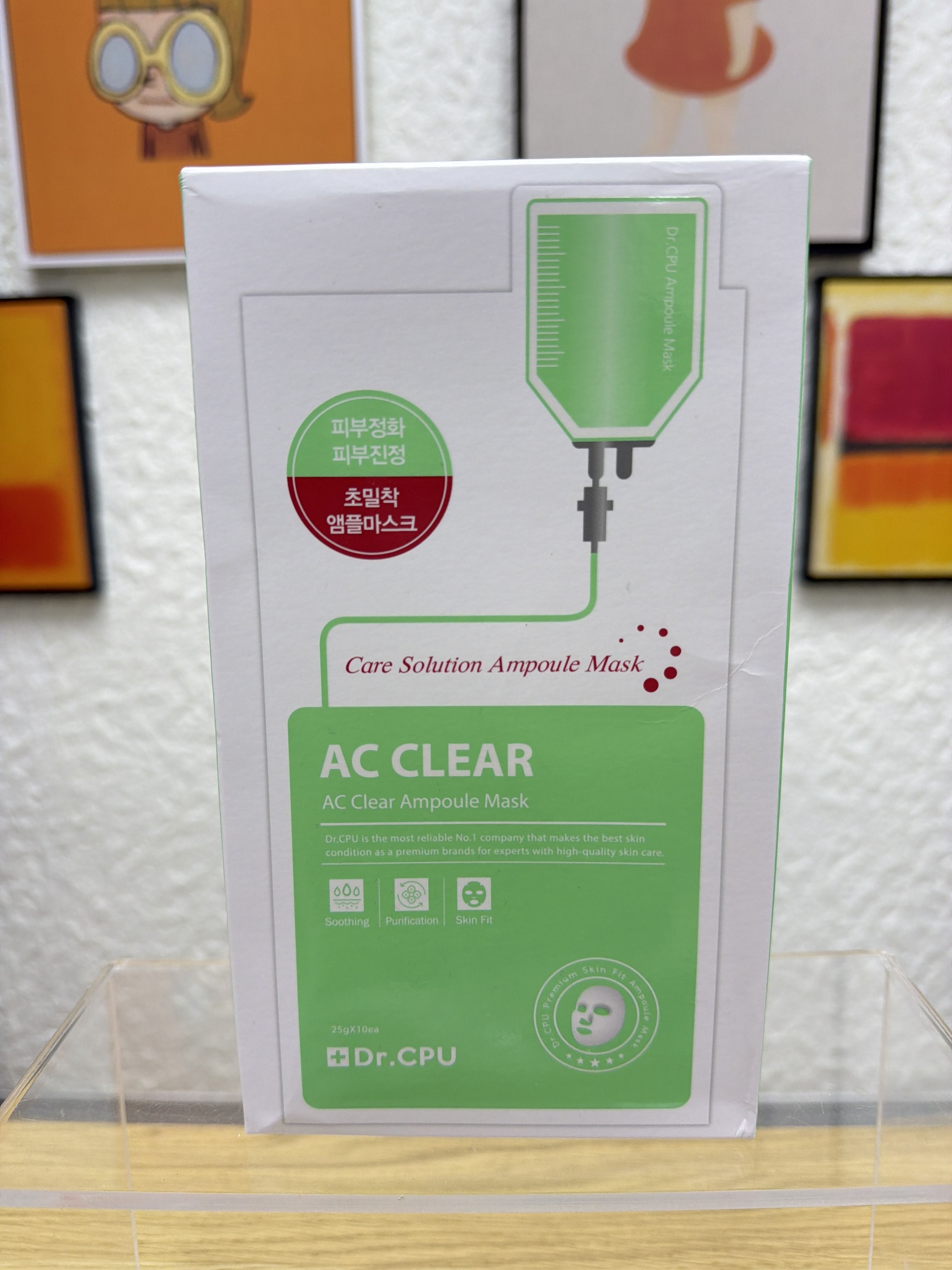 UX59 Dr. CPU 鎮定舒緩精華 面膜 AC Clear Ampoule Mask 1Box(10EA) **到期日約:28年