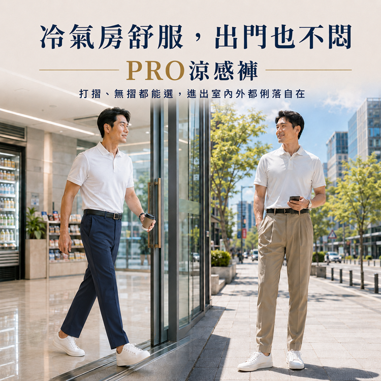 甄褲｜機能涼感PRO｜進階機能版｜彈性舒適（32~43吋）免費改長甄褲