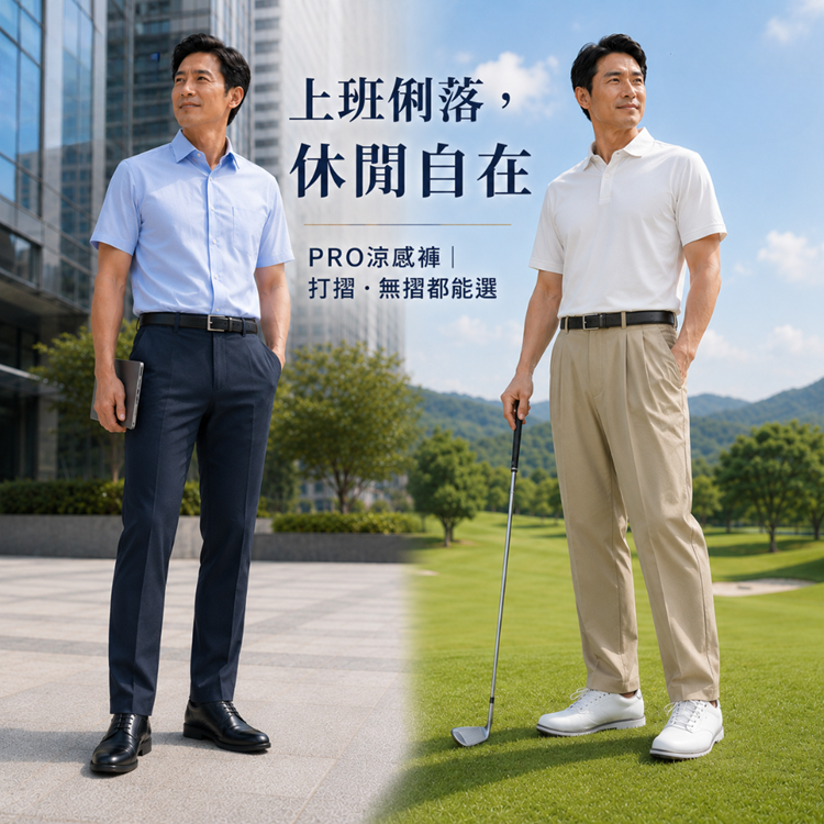 甄褲｜機能涼感PRO｜進階機能版｜彈性舒適（32~43吋）免費改長甄褲