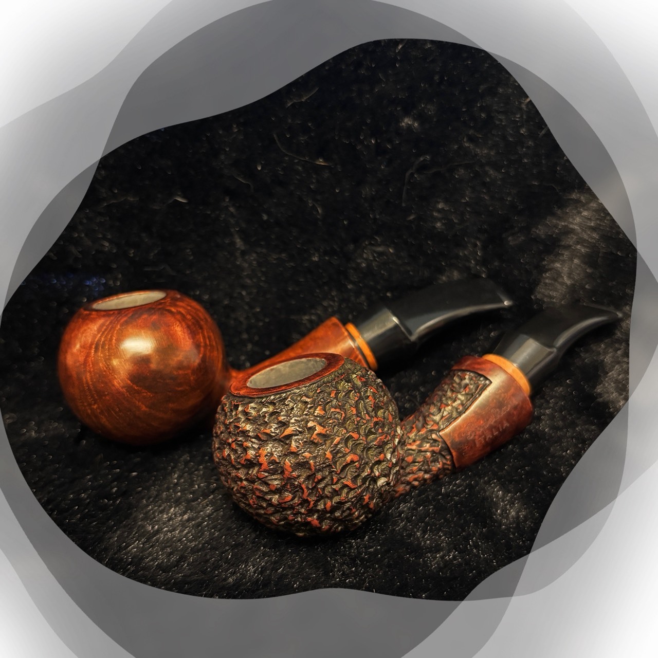 【石楠木手工煙斗】滄珠斗 彎斗｜天然實木・匠人工藝｜沉穩奢華 附煙斗袋＋濾芯＋濾網 (木)
