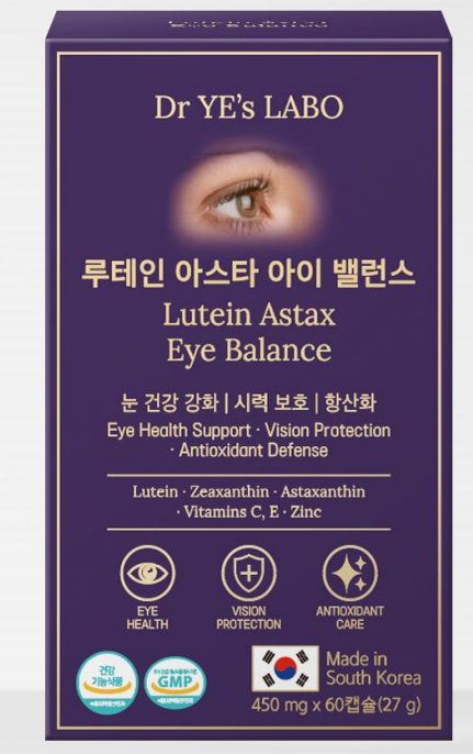 UX68 DR.YE's LABO Lutein AstaxEye Balance護眼寶 (450mg *60) (LA061)